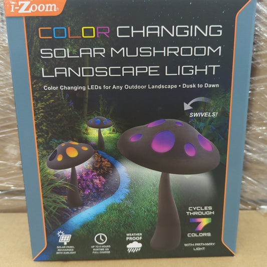 Color Changing Solar Mushroom Landscape Lights