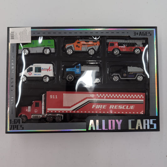 Alloy Cars 7 PC Rescue Set