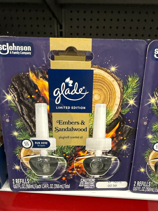 Glade Scented Oil Embers & Sandalwood 2 pack