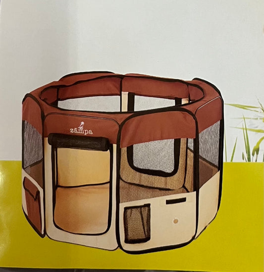 45”x45” pet playpen - brown