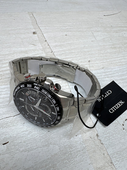 C29) Citizen Men's Eco-Drive Sport Luxury PCAT Chronograph Watch Stainless Steel, Black Dial (Model: CB5898-59E)