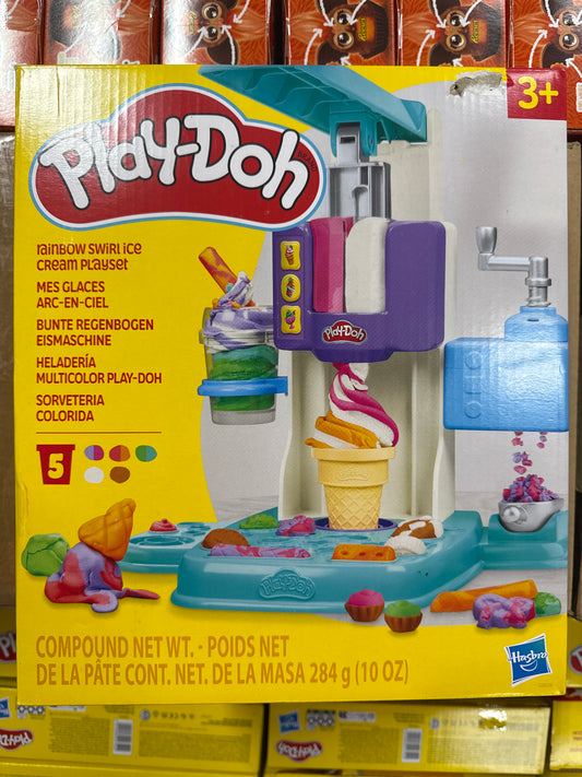 Playdoh Rainbow Swirl ice cream playset
