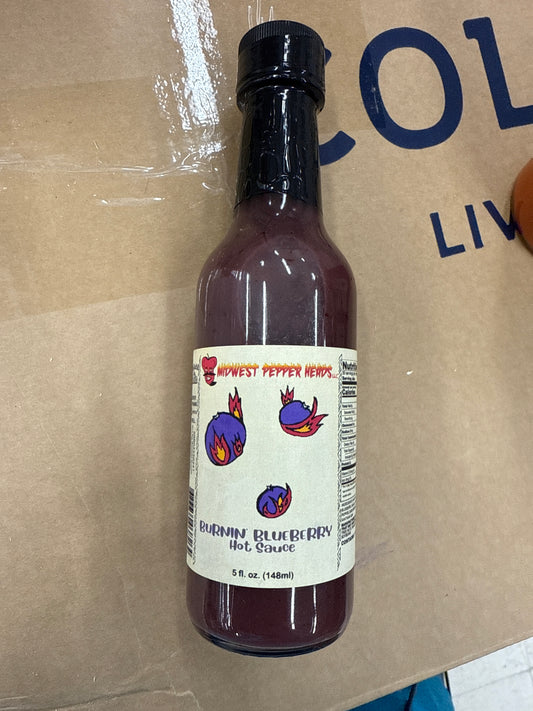 Burnin blueberry hot sauce