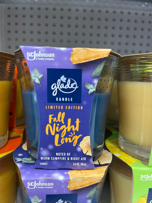 Glade Fall Night Long candle 3.4 oz
