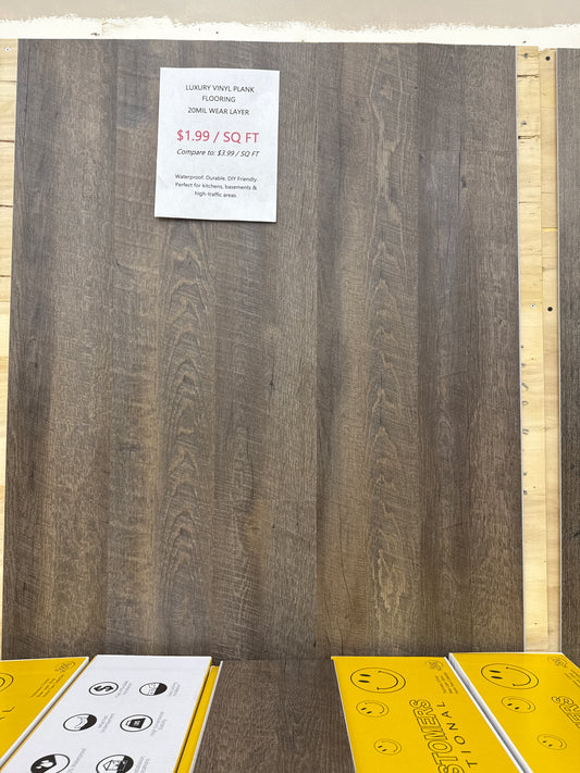 Driftwood LVP Click-Lock Flooring $1.99 /sq ft.  20mil