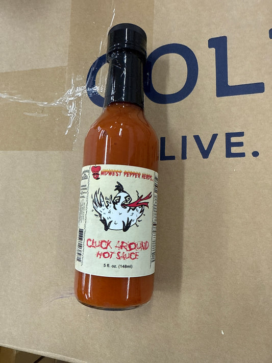 Cluck around hot sauce