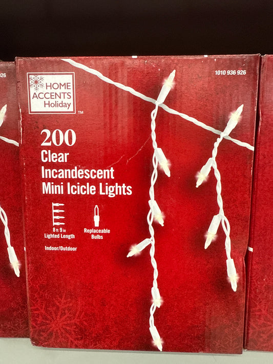 200 Clear Mini Icicle Light