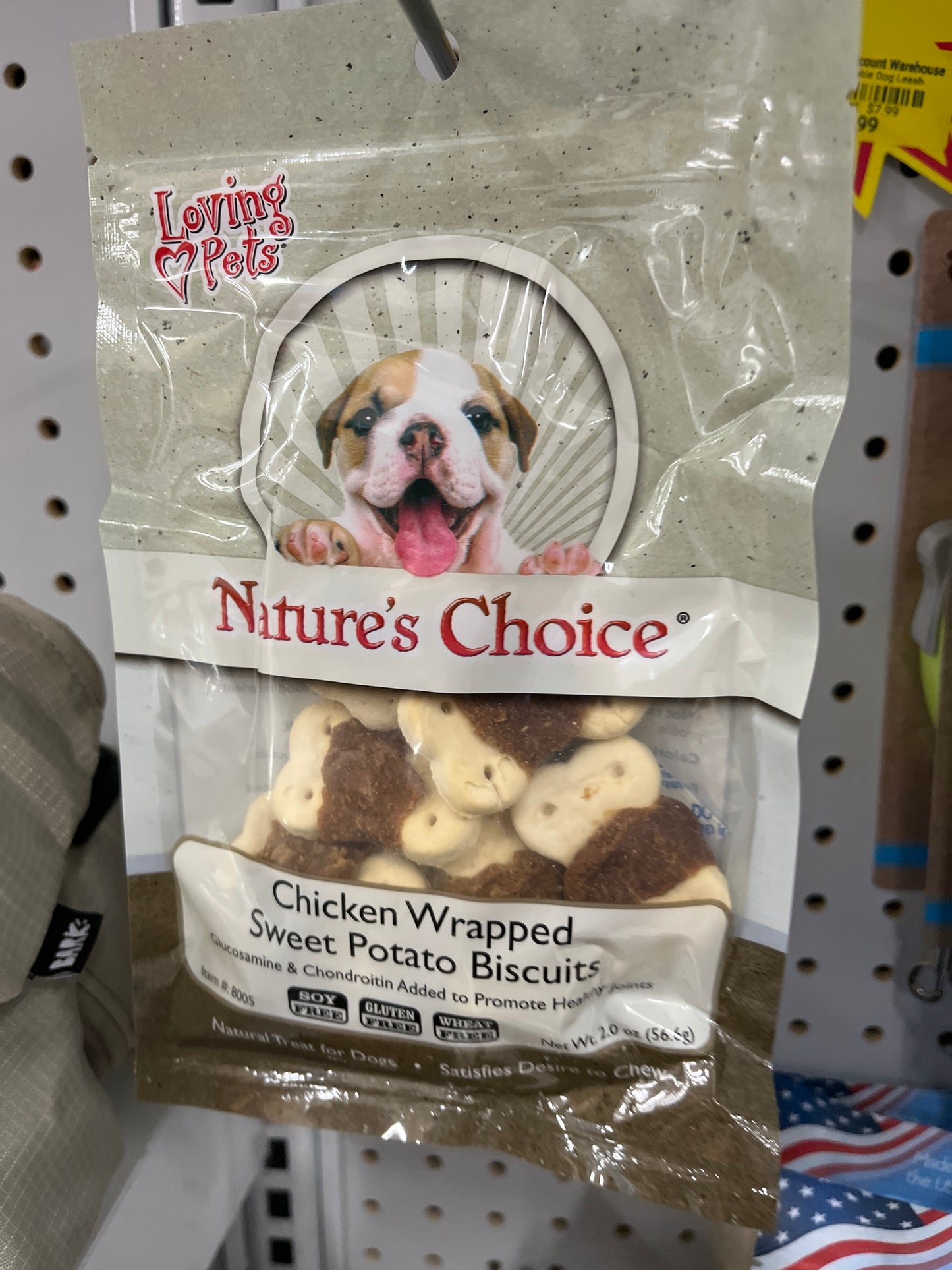 Chicken wrapped sweet potato biscuit dog treat