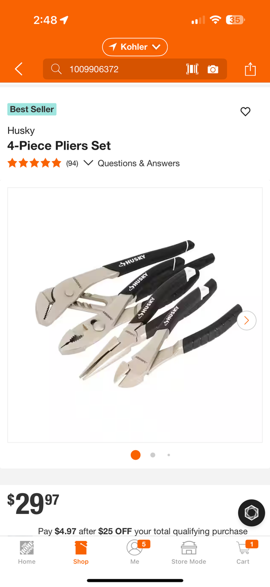 Husky 4pc. Plier set