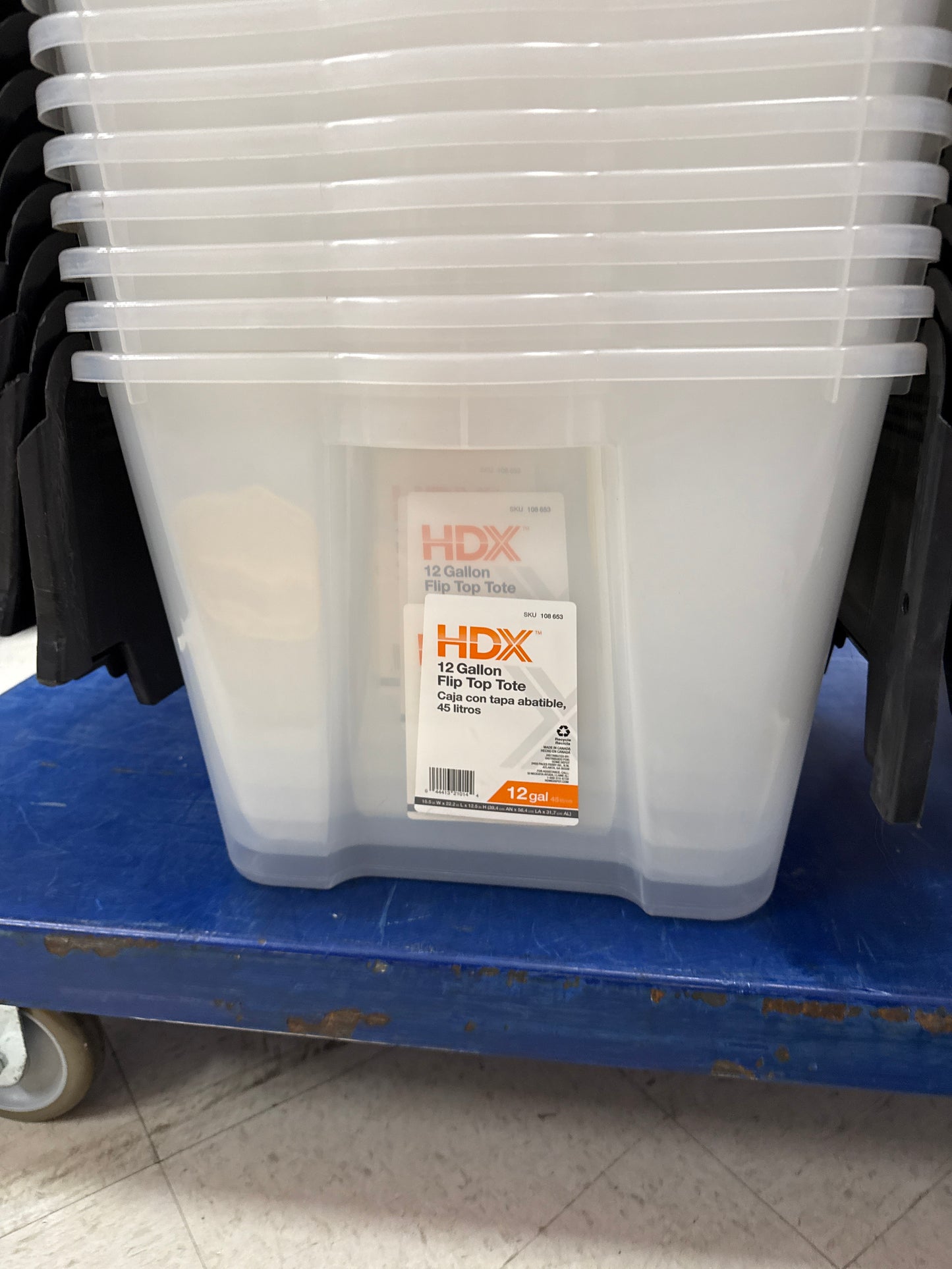 HDX 12gal flip top tote