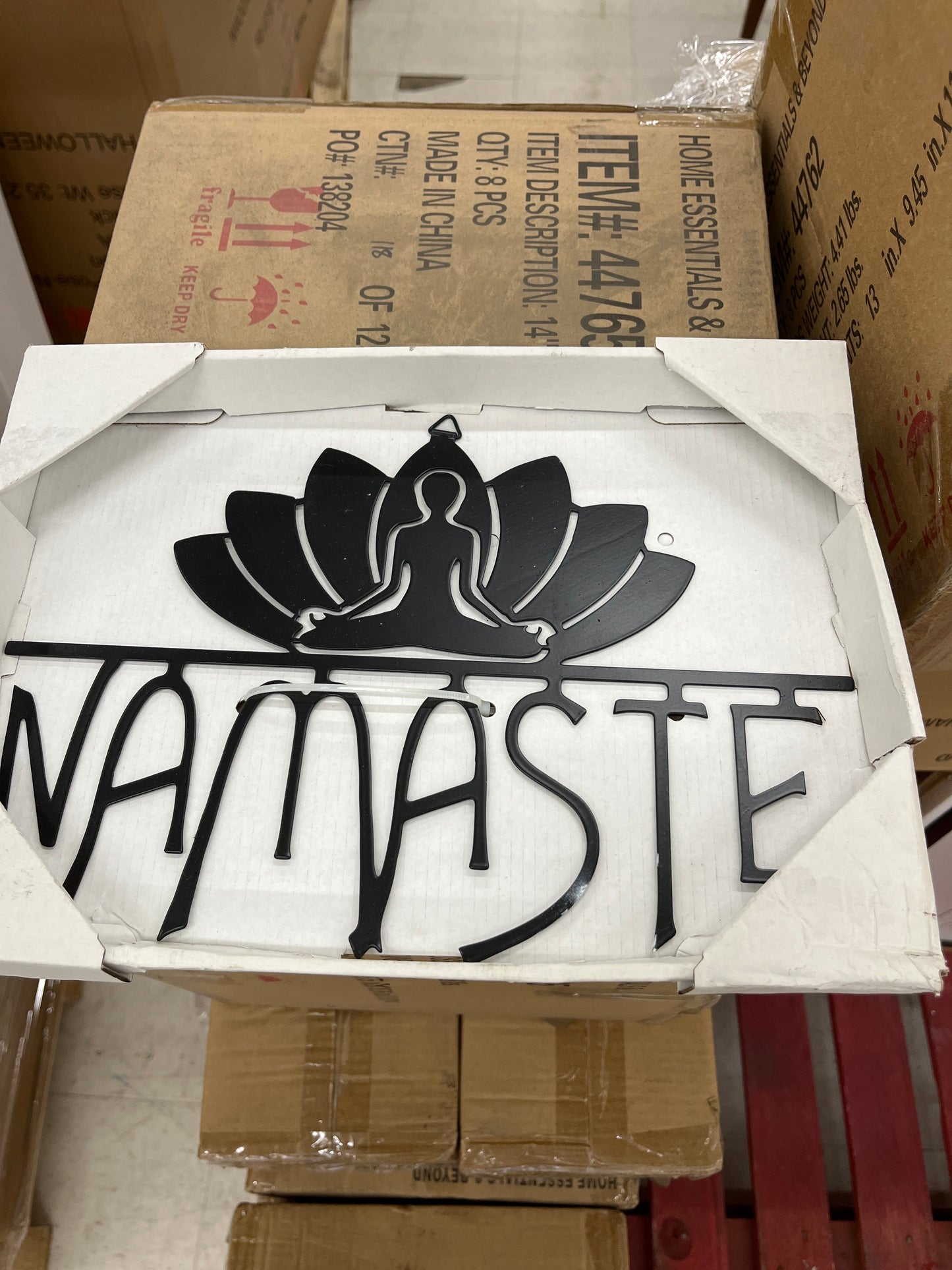 Namaste Metal Wall Art 12”x8”