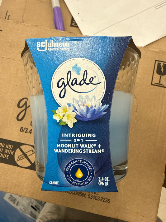 Glade Moonlit Walk + Wandering Stream Candle 3.4oz