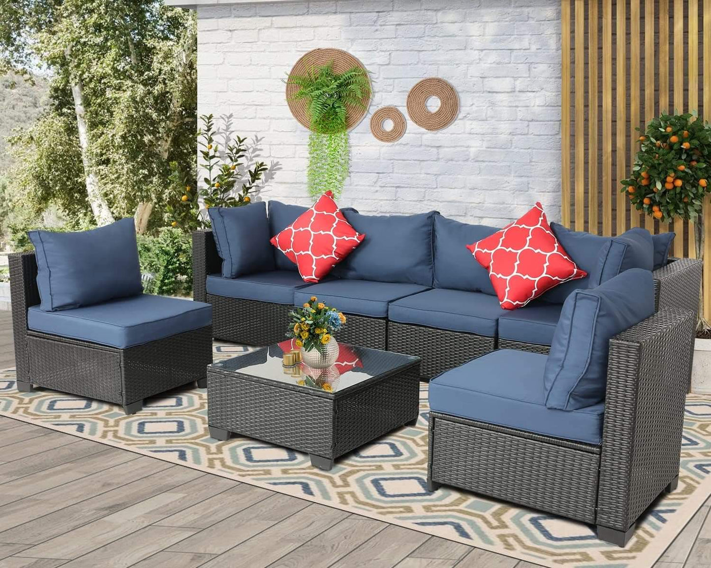 Outdoor Rattan Wicker Patio Sofa