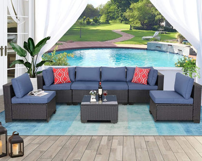 Outdoor Rattan Wicker Patio Sofa