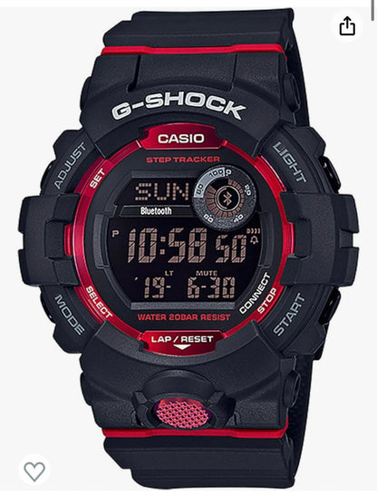 a1)Casio G-Shock Men's GBD800-1 Bluetooth G-Squad Digital Watch, Black/Red (BLKRED/1), One Size