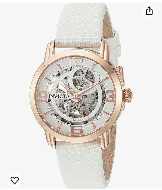 I29) Invicta Women's 22655 Objet d'Art Analog Display Automatic Self Wind White Watch