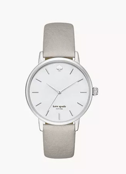 Ks1) Kate Spade New York Women's Metro Quartz Stainless Steel, Leather Three-Hand Watch