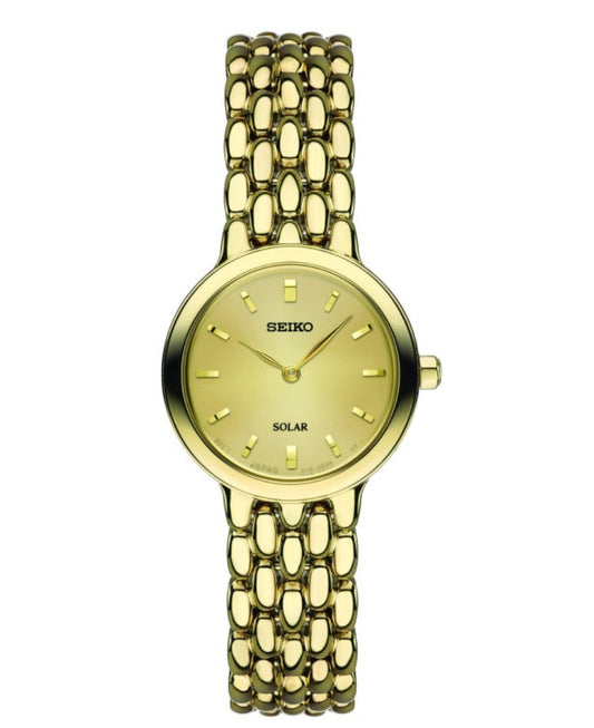 S35) SEIKO WOMEN'S ESSENTIALS GOLD-TONE WATCH SUP352