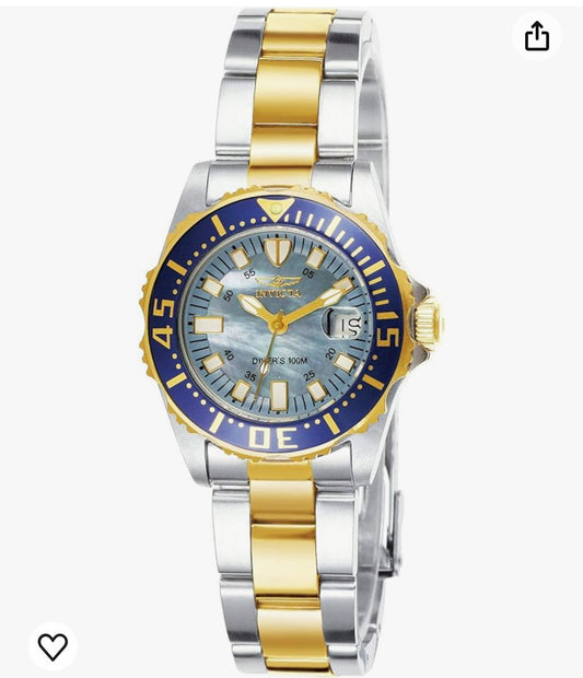 I2) Invicta INVICTA-2961 Women's 2961 Pro Diver Collection "Lady Abyss" Two-Tone Dive Watch