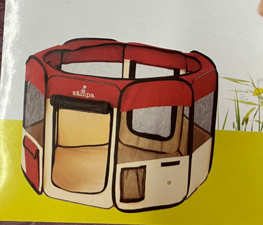 45”x45” pet playpen - burgundy