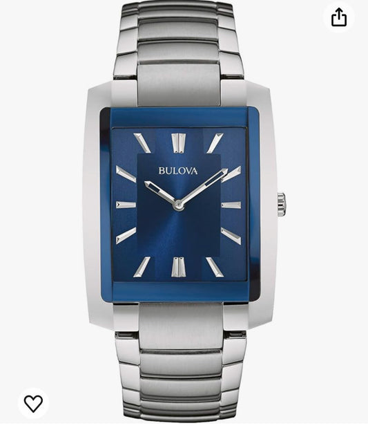 B23) Bulova Men's Classic Rectangle 2-Hand Quartz Watch