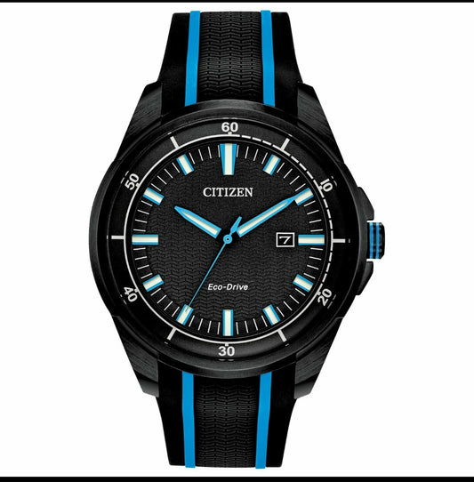 C6) Citizen Eco-Drive Men's Date Indicator Two-Tone Bracelet 45mm Watch AW1605-09E