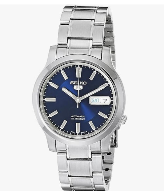 S6) SEIKO 5 Men's SNK793 Automatic Stainless Steel Watch with Blue Dial