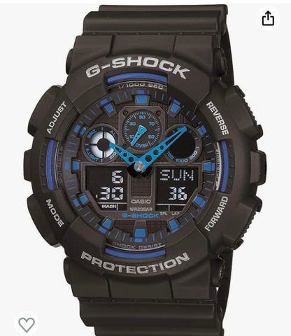 A11) Casio Men's GA-100 XL Series G-Shock Quartz 200M WR Shock Resistant Watch