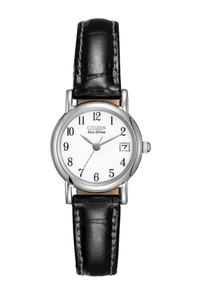 CITIZEN – Stainless Steel Leather Strap Watch EW1270-06A