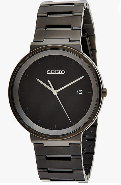 S27) Seiko Mens Essential CONTEMP Black ION Finish