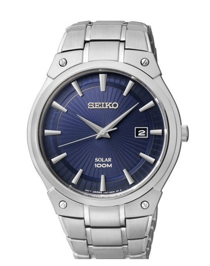 S38) Seiko Core Series Solar Watch with 41mm Stainless Steel Case and Bracelet #SNE323