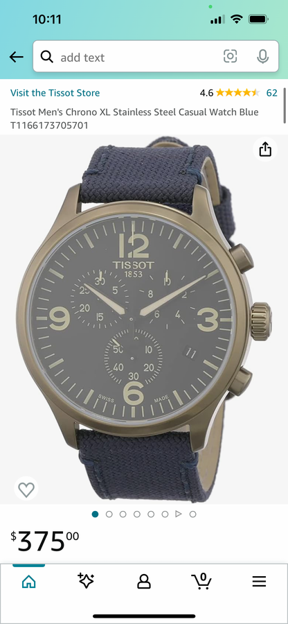 Tissot Men's Chrono XL Stainless Steel Casual Watch Blue T1166173705701