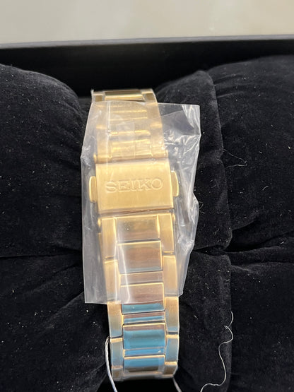 S26) Seiko Women’s Solar Goldtone Mother Of Pearl Watch