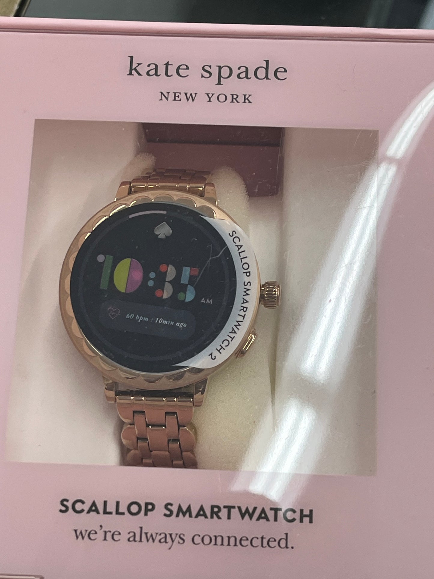 Kate Spade New York Women's Raven Scallop Smart Watch 2 Gold Color 41 mm