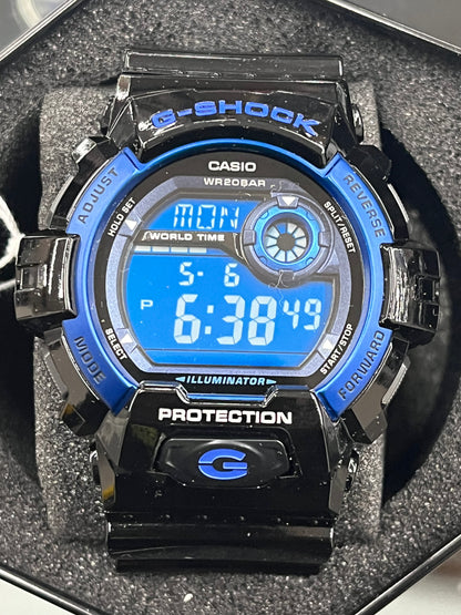 a2)Casio Men's G8900A-1CR G-Shock Black and Blue Resin Digital Sport Watch