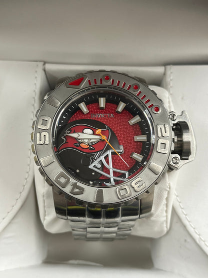 I21) Invicta NFL Tampa Bay Buccaneers Automatic Men's Watch - 58mm, Steel (33041)