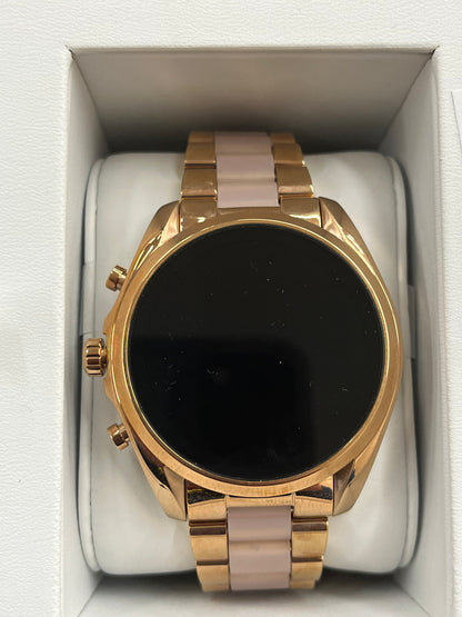 Mk9) Michael Kors Gen 5 Bradshaw Rose Gold-Tone and Acetate Smartwatch