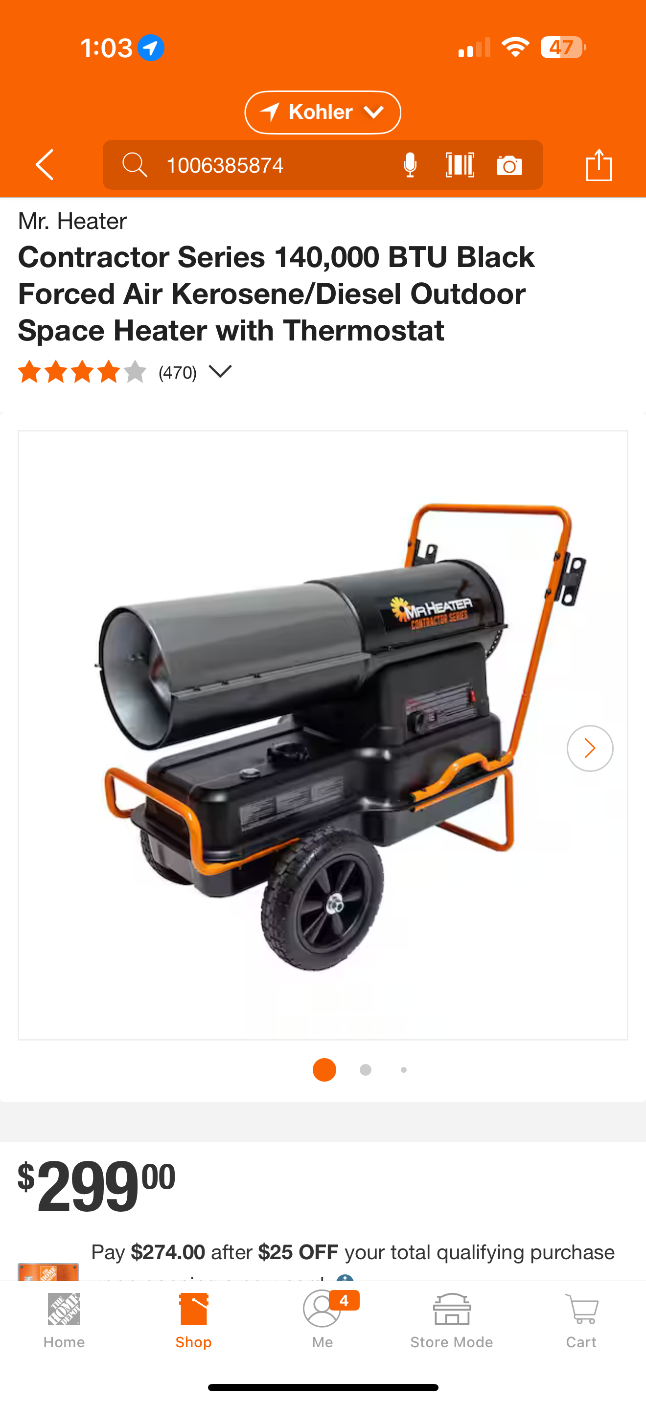 Mrheater140k btu MHC140KT