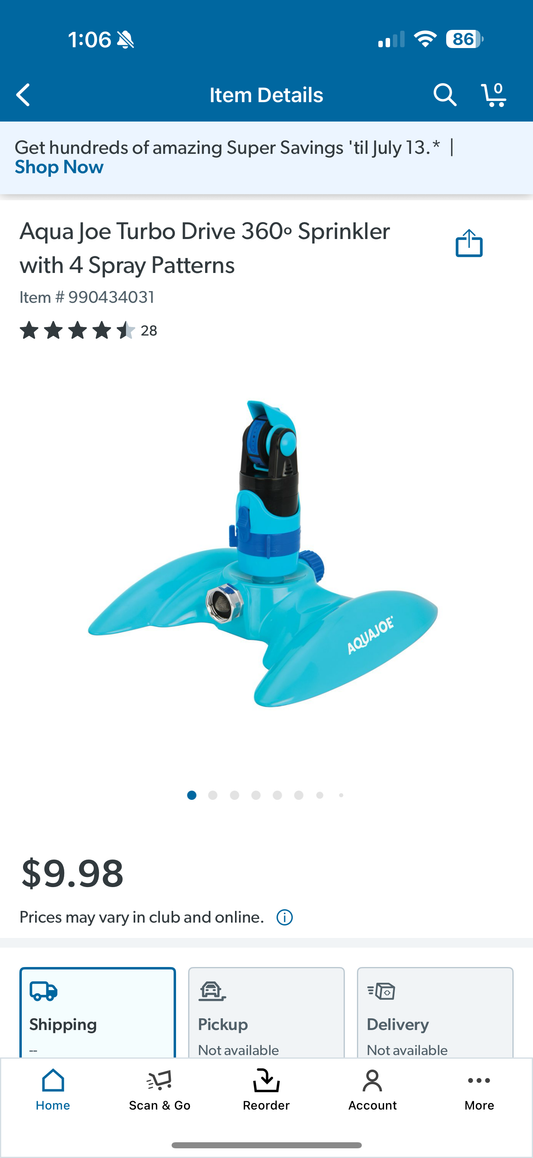 Aqua Joe 360 sprinkler