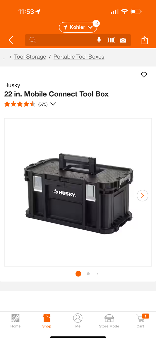 Husky 22in mobile connect toolbox