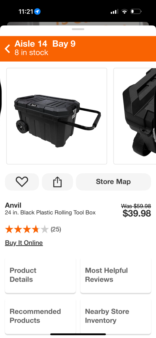 Anvil 15gal jobsite toolbox