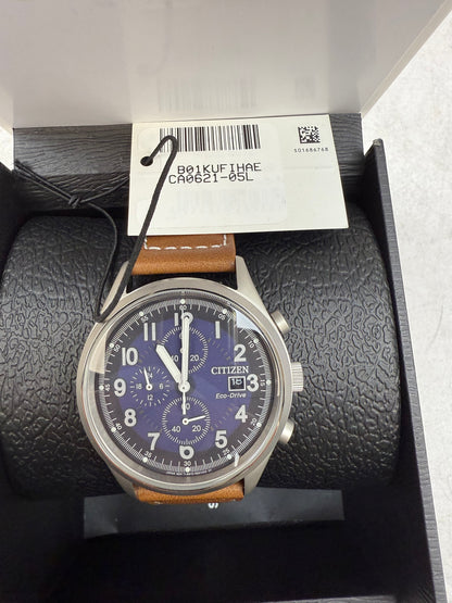 C101) Citizen  Chandler Chronograph Eco-Drive Blue Dial Men's Watch
Item No. CA0621-05L