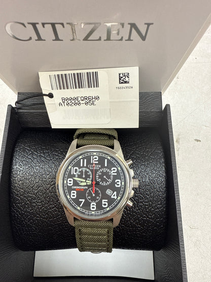 C105) Citizen Eco-Drive Chronograph Black Dial Men's Watch
Item No. AT0200-05E