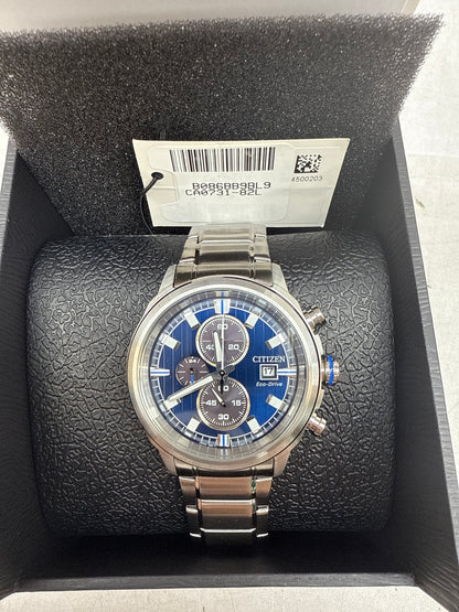 C106) Eco-Drive Chronograph Blue Dial Men's Watch
Item No. CA0731-82L