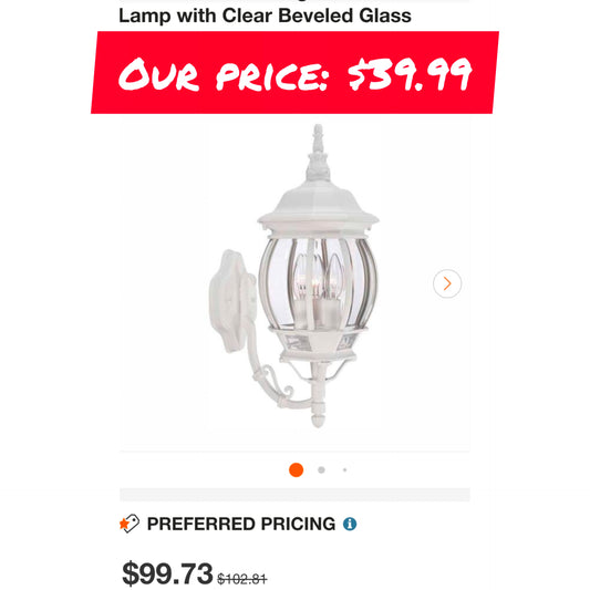 Outdoor Lamp with Clear Glass