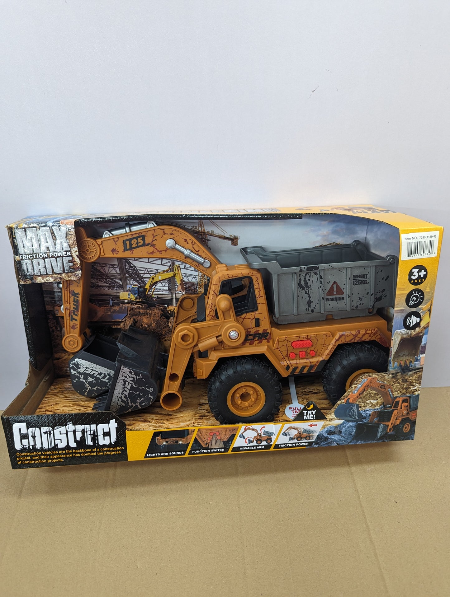 Friction Excavator with Lights and Sounds Toy