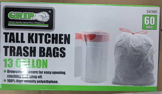 13 gallon Trash Bags 60 ct