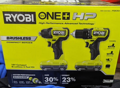 Ryobi One+HP Brushless Drill and Impact Tool Kit