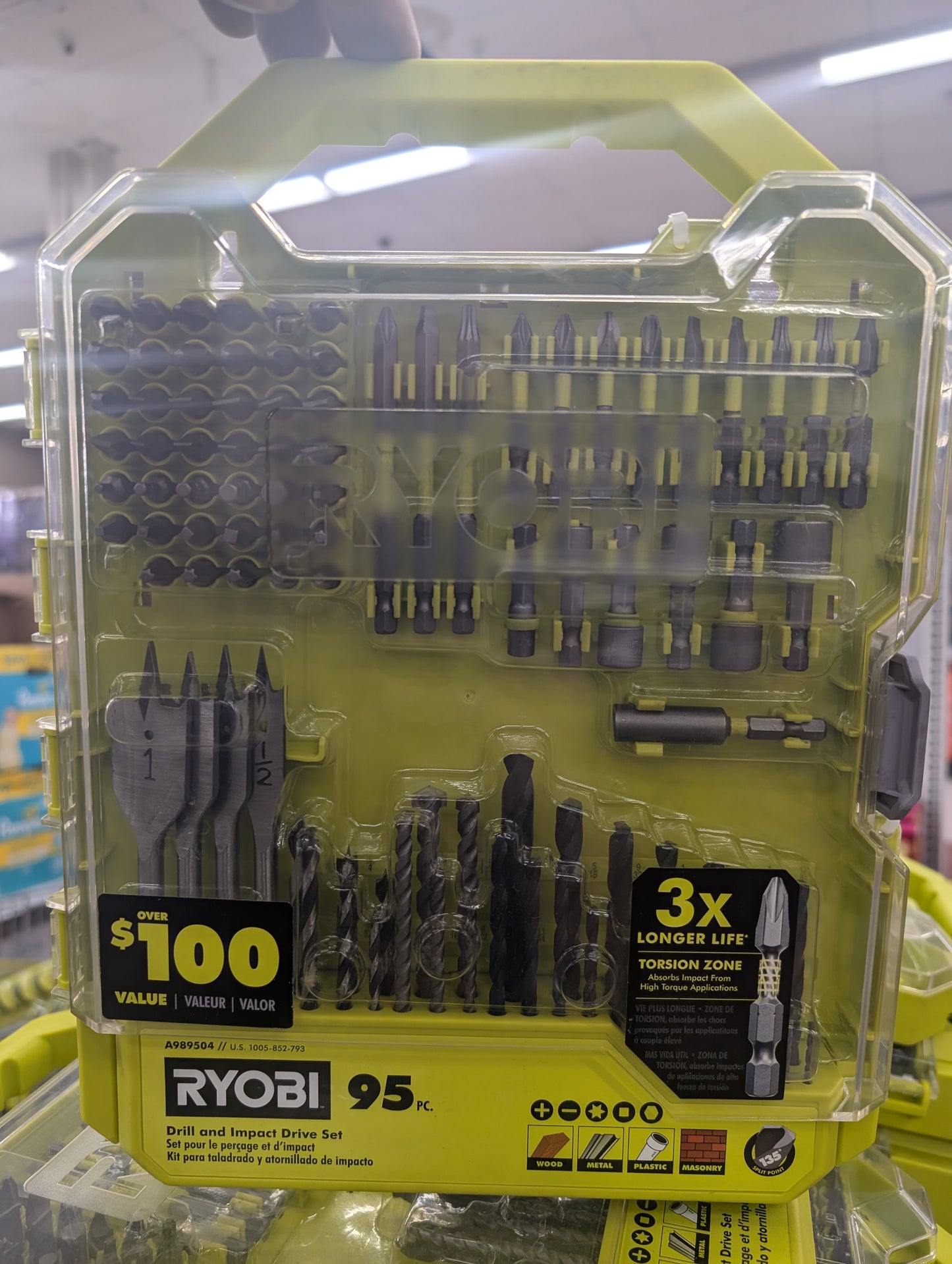 Ryobi 95 PC  Drill And Impact Set