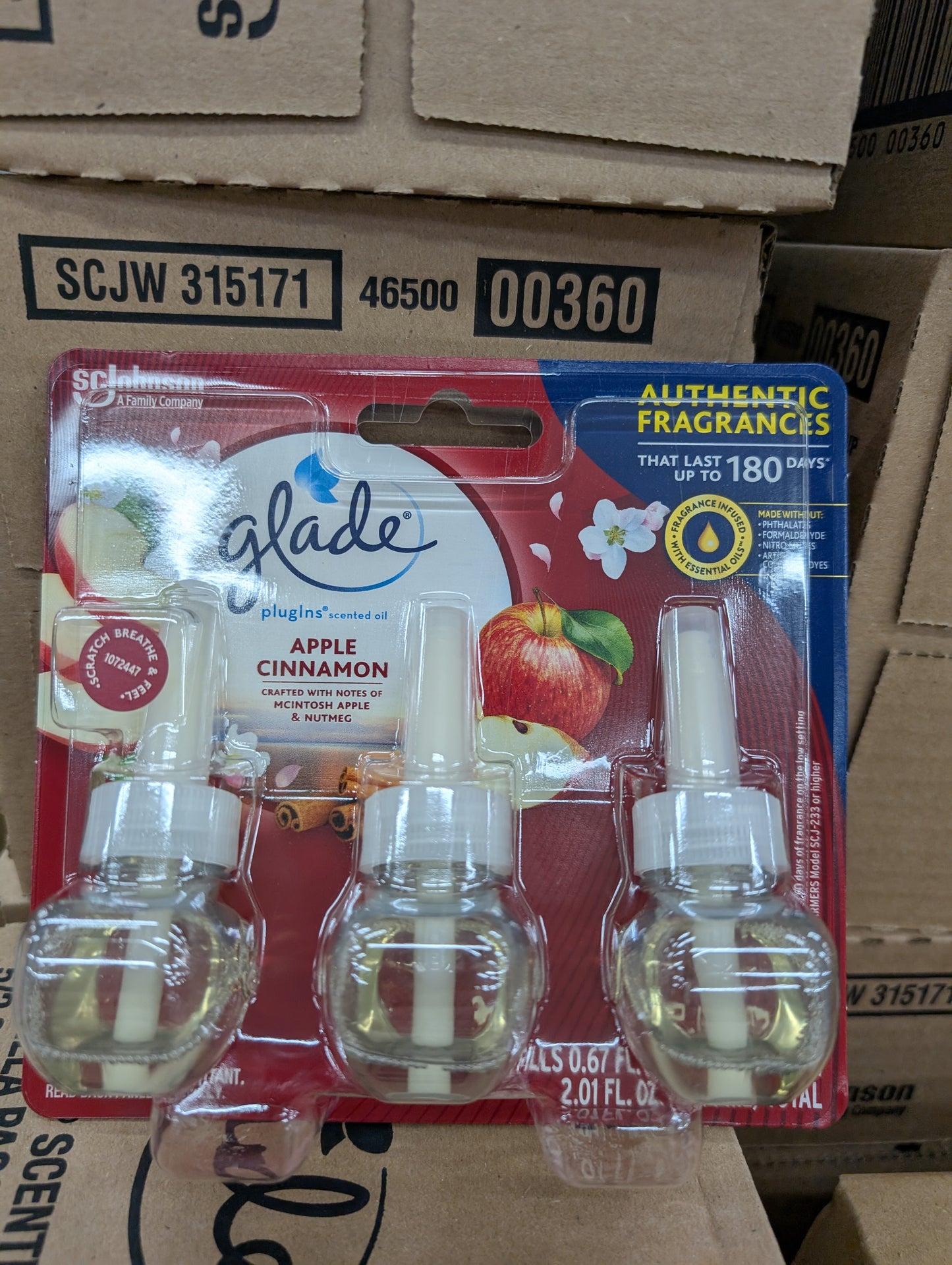 Glade Scented Oil Apple Cinnamon 3 Pack